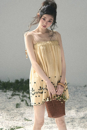 Double-Sided Wave Hem Dress