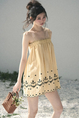 Double-Sided Wave Hem Dress