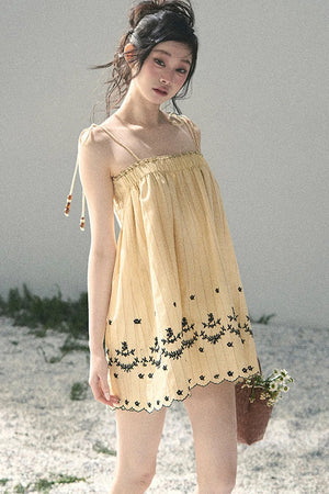 Double-Sided Wave Hem Dress