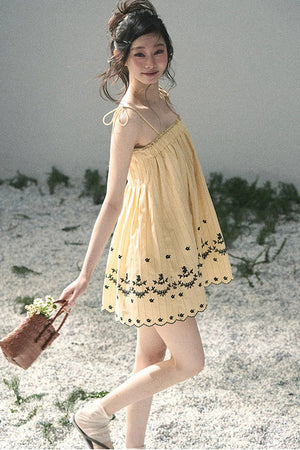Double-Sided Wave Hem Dress