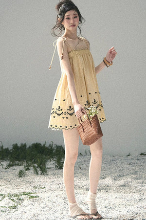 Double-Sided Wave Hem Dress
