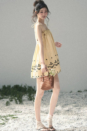 Double-Sided Wave Hem Dress