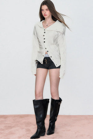 Double-Waist Plaid Shorts