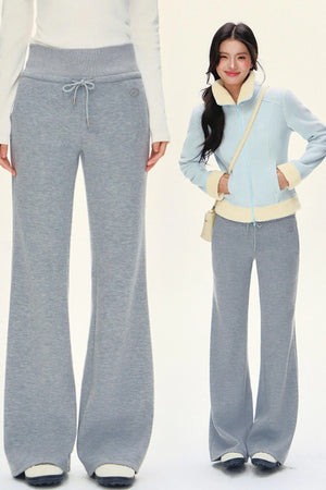Drawstring Flare Sport Pants