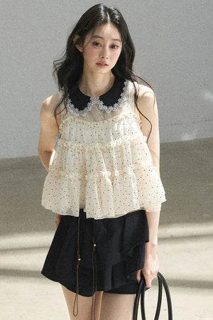 Dreamy Chiffon Polka Dot Blouse