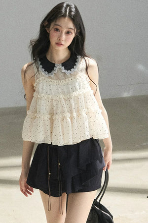 Dreamy Chiffon Polka Dot Blouse