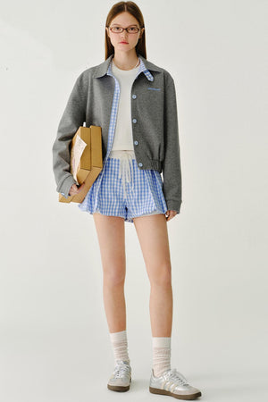 Drop Shoulder Sweat Jacket