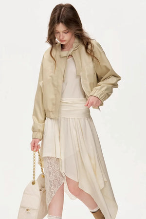 Eco-Friendly Bowknot Leather Jacket