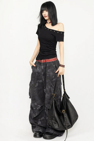Edgy Rivet Short T-Shirt