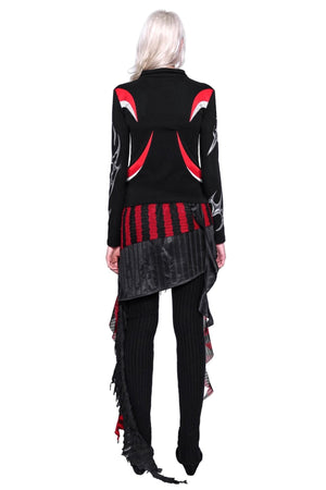Electric Moon Racing Zipper Elastic Tops