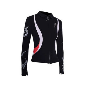 Electric Moon Racing Zipper Elastic Tops