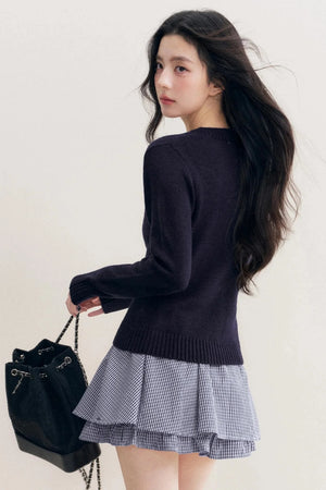 Elegance Bow Accent Skirt Set-Up