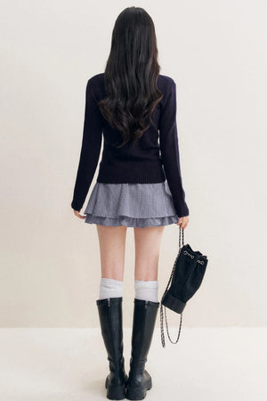 Elegance Bow Accent Skirt Set-Up