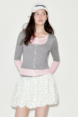 Elegant Ballet Knitted Blots Top