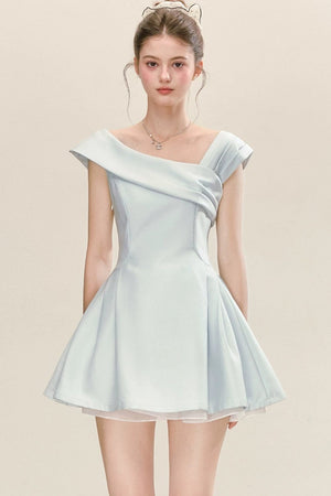 Elegant Blue Puffy Dress