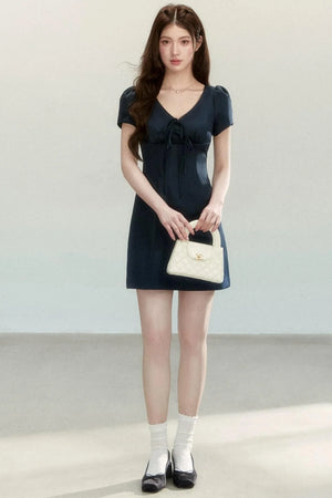 Elegant Bow Tie A-Line Dress