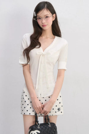 Elegant Bow Tie Blouse