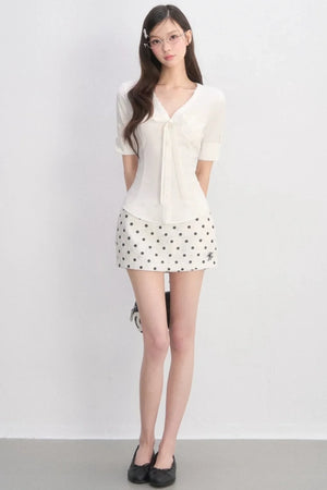 Elegant Bow Tie Blouse