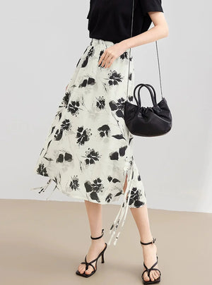 Elegant Chinese Style Smudge Skirt