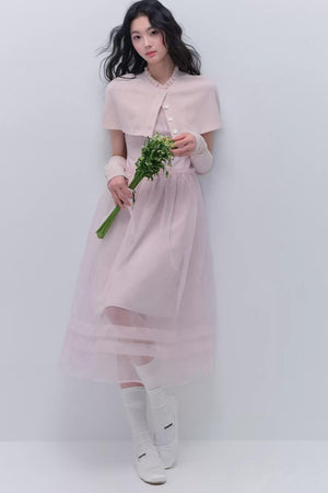 Elegant Cloak Skirt Dress Set-Up