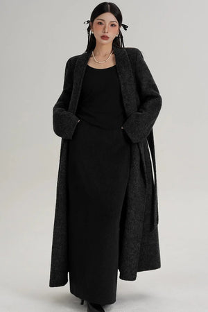 Elegant Double-Sided Long Wool Coat