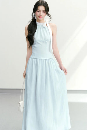 Elegant Halter Neck Suit Set-Up