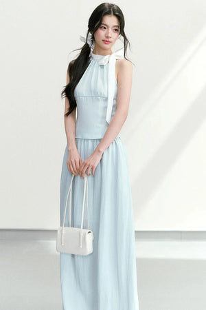 Elegant Halter Neck Suit Set-Up