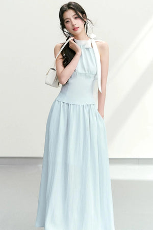 Elegant Halter Neck Suit Set-Up