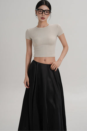 Elegant High-Waisted Crop Top