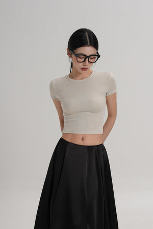 Elegant High-Waisted Crop Top