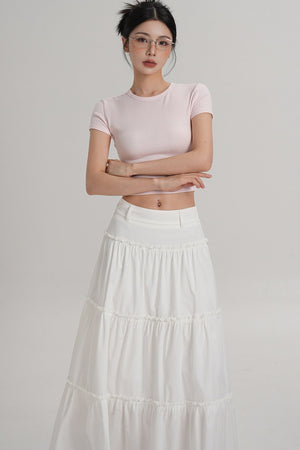 Elegant High-Waisted Crop Top