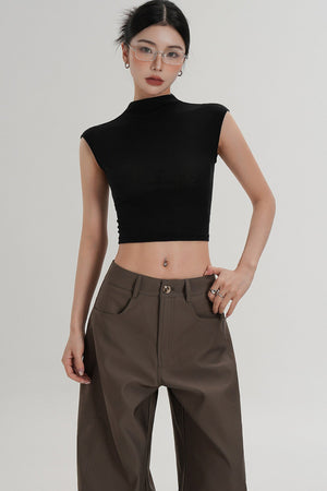Elegant High-Waisted Sleeveless Top