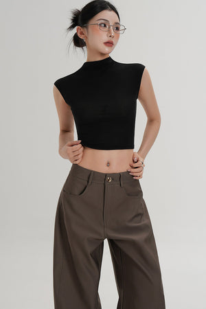 Elegant High-Waisted Sleeveless Top