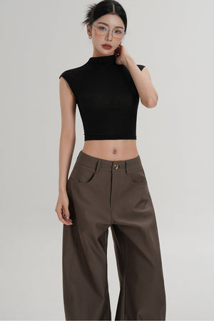 Elegant High-Waisted Sleeveless Top