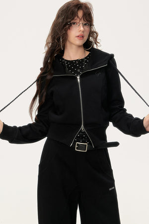 Elegant Hooded Cardigan