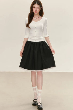Elegant Knitted V-Neck Top