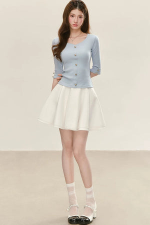 Elegant Knitted V-Neck Top