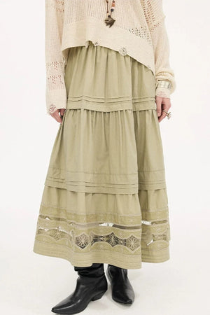 Elegant Lace A-Line Skirt