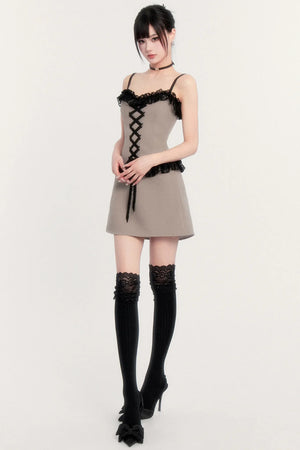 Elegant Lace Patchwork Dress Set-Up