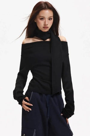 Elegant Off-Shoulder Knit Top