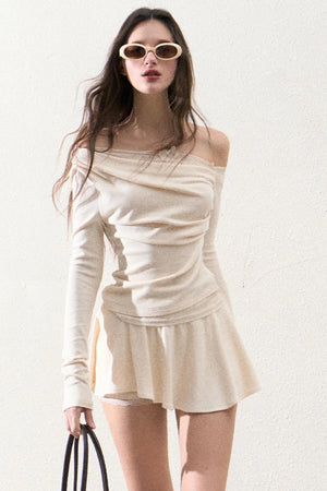 Elegant One-Shoulder Tops Set-Up