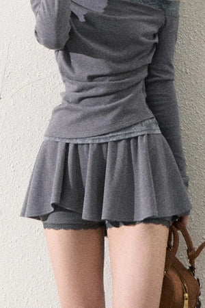Elegant One-Shoulder Tops Set-Up