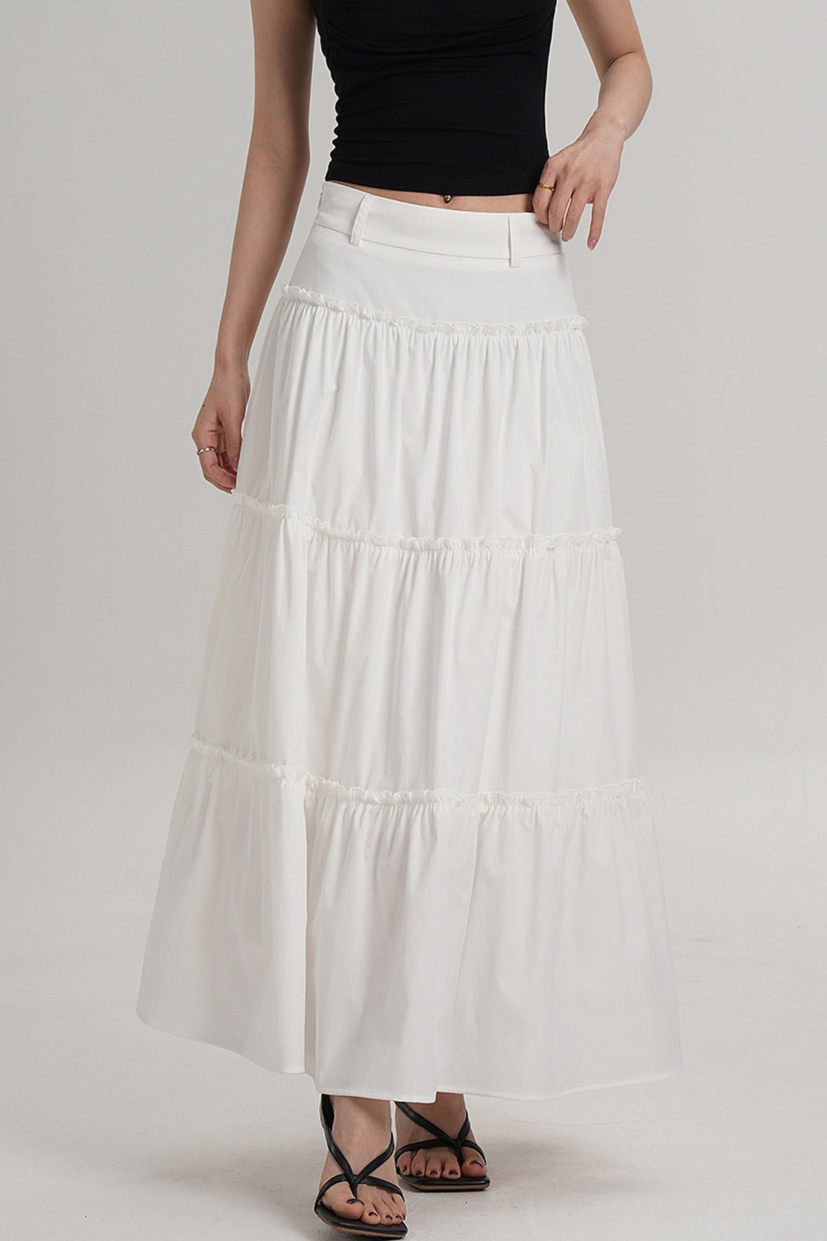 Elegant Pleated A-Line Skirt