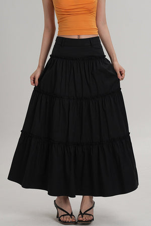 Elegant Pleated A-Line Skirt