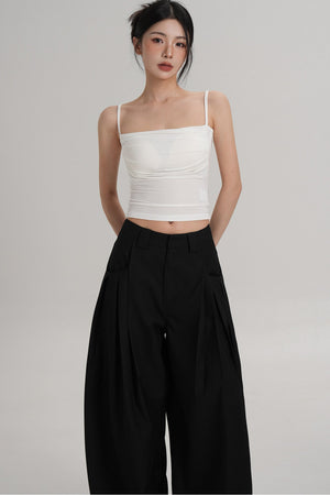 Elegant Pleated Camisole Top