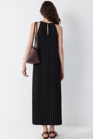 Elegant Pleated Gown Dress