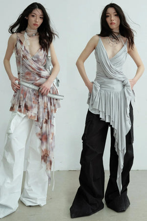 Elegant Pleated Peplum Vest