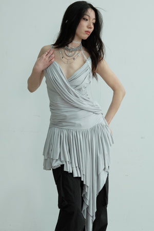 Elegant Pleated Peplum Vest