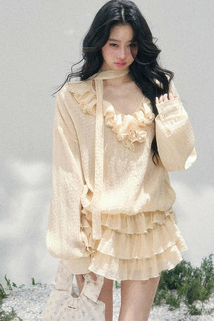 Elegant Ruffled Summer Dress Set