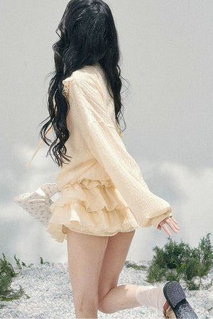 Elegant Ruffled Summer Dress Set
